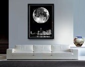 Austin Texas skyline cityscape 20 x 30 A1 large poster print Wall Art Home Decor interior Office design  Vernon Sullivan