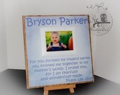 Personalized Baby Picture Frame, Scripture, Bible Verse, New Baby, Nursery Decor, Christening, Baptism, 16 X16 Godparents