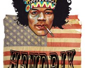 Jimi Hendrix Poster -  13x19 inches - by Indrid Cold