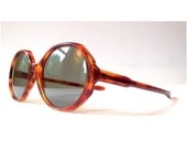 60s Octagon Sunglasses, Mod Tortoise Shell 1960s Jackie O Sunglasses, Amber Frame Round Glasses - sunnyspex