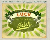 Instant download Digital Printable vintage ST PATRICKS Day party sign Il_170x135
