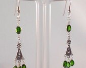 Chrome Diopside Sterling Silver Chandelier Earrings