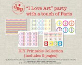 Printable I LOVE Art favor collection INSTANT DOWNLOAD Il_170x135