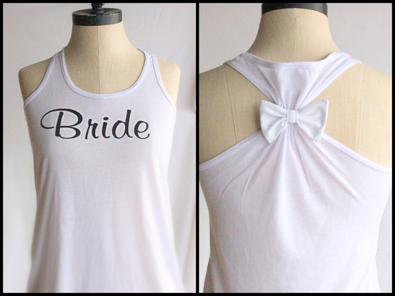 BRIDE Bow Tank Top - Flowy White
