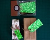 Screen Printed Gift tags 5-pack Green