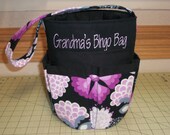 Monogrammed Bingo Bag Tote/ Craft Bag in Lavender Flowers