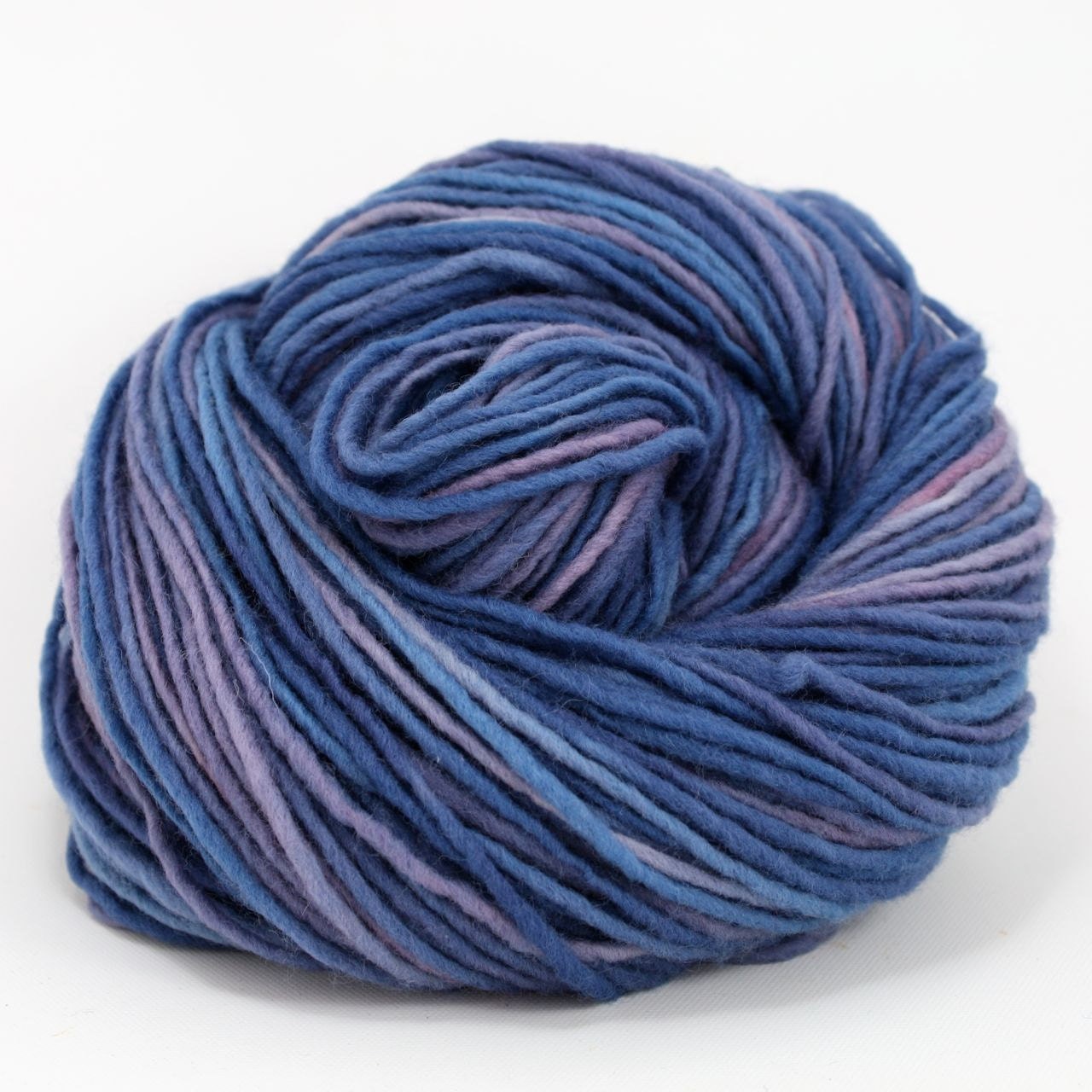 Neptune - Hand Dyed Single Ply Fine Count Wool Worsted Yarn - Colorway: Faded Denim