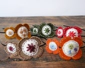 Felt floral headband Embroidered hair band Choose from one colors