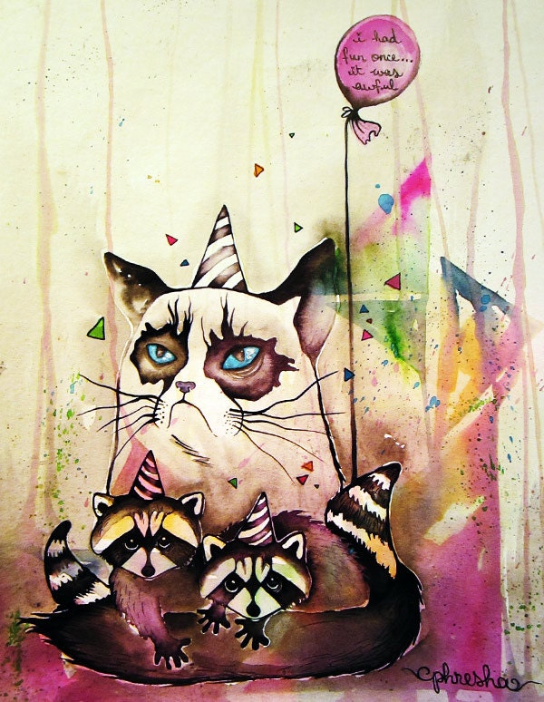 Surly Cat - Medium Fine Art Print