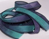 Sassy Silks Hand Painted Silk Ribbon Midnight Magic Wrist Wrap Ribbons