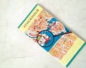 wanderlusting....vintage stockholm sweden map with colorful awesome graphics