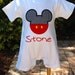 Personalized Mickey Mouse romper split head design