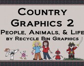 Country Graphics Art 2 - People, Animals, & Life - Recycle Bin Graphics  Digital Download