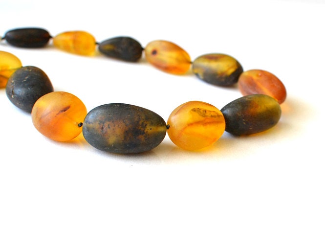 Natural Amber Necklace Genuine Natural Statement Necklace Summer Time