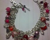 Simply Charming In Love Bracelet, Valentine Charm Bracelet, Silver Bracelet, Silver Charm Bracelet