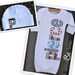 Gift Set -- Hand appliqued newborn gown and cap