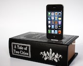 A Tale of Two Cities - iPhone 4S Charging Dock, Hidden Compartment Book Box, iPhone Charger
