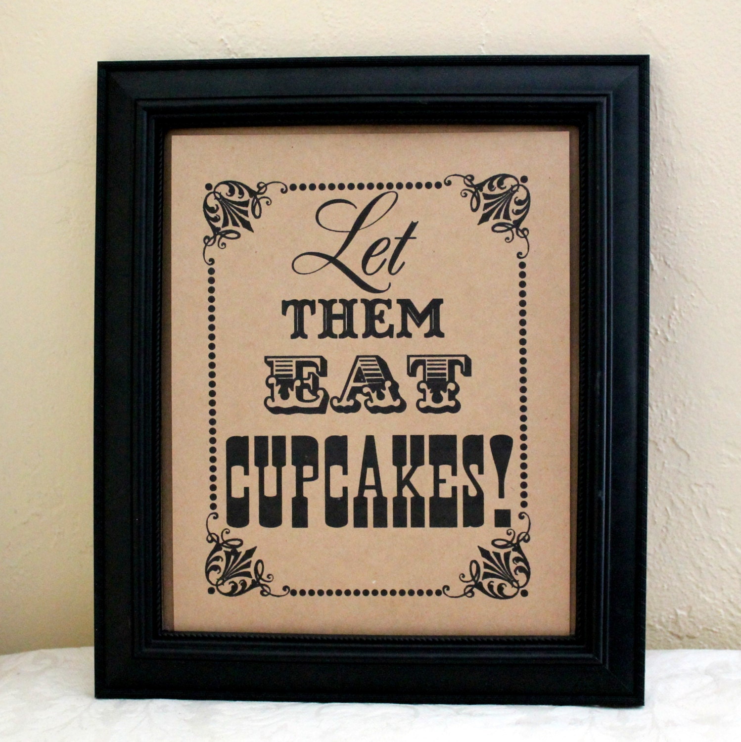 8 x 10 Let Them Eat Cupcakes Wedding Sign - Reception Sign - Single Sheet (Style: CUPCAKES)