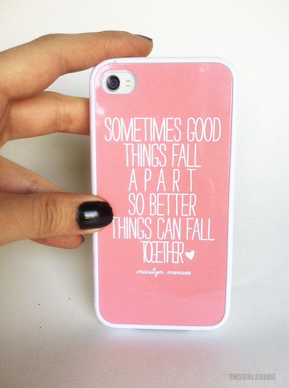 Plastic iPhone Case - Marilyn Monroe Quote - Better Things - Pink - iPhone 4/4s - iPhone 5