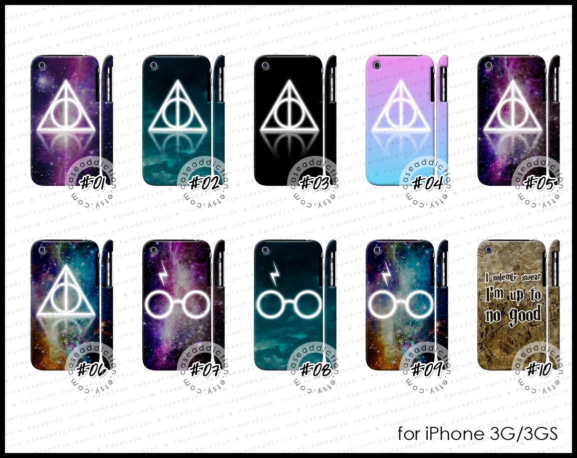 iPhone 3G 3GS - Deathly Hallows harry potter galaxy map ombre case cover