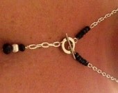 Silver Front Clasp Drop Necklace
