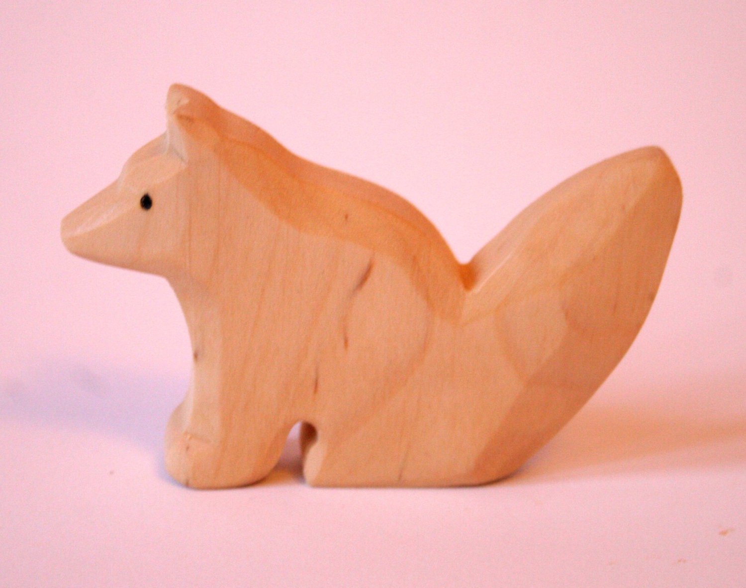 Little Cute Fox, Waldorf Toy, hand carved,