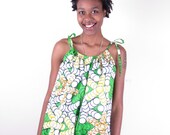 Bold Tribal Ethnic Print 100% Cotton Fabric Drawstring Bubble Romper Short Jumper Playsuit xs-med