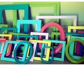 CUSTOM Painted / Colorful / Bright / Rainbow Empty Wall Frames - SOLD