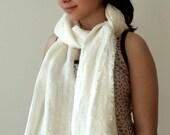Hemp Scarf Ivory, Chunky Scarf, Natural and Eco Friendly, 2013 Spring Summer Fashion