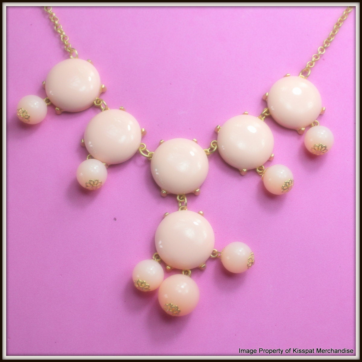 PINK Bubble Necklace,J.Crew Inspired Necklace,Statement Jewelry,Small Bubble Necklace,FREE Gift Packaging Available