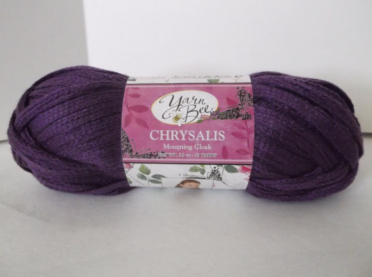 Yarn bee Chrysalis Mourning Cloak ( Purple) Ruffle Scarf  Yarn Skein