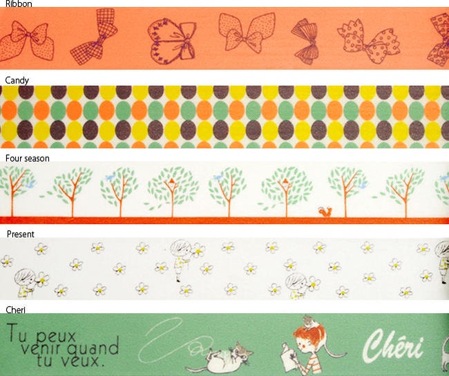 LOT 10 rolls x wide tape 30mm Cute Shinzi Katoh Masking Tape