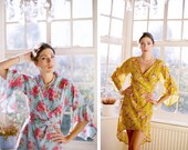 Brochure for Specialty Customized dressing gowns & kimono robes made to order. Descriptions only.