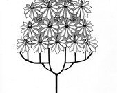 Tree Collection 1 - pen and ink drawing