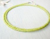 lime green duo necklace cum anklet   two in one travel jewelry