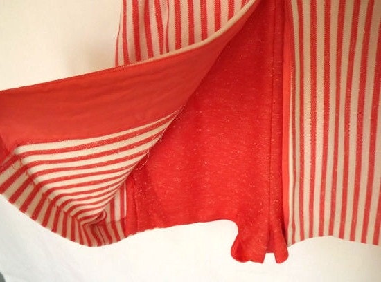 Vintage Coral and White Tweed Romper