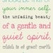 Scripture Art, Bible Verse Art, Faith Based Art, 1 Peter 3:4, 5x8 art print on wood