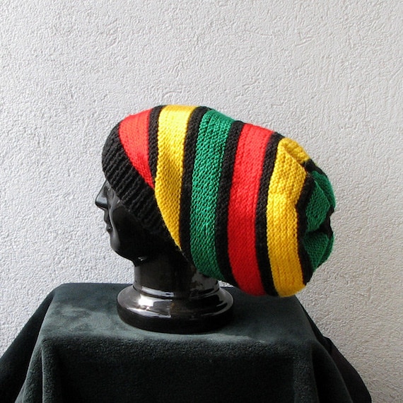 Bob Marley reggae rasta colors Slouchy Beanie by AlbadoFashion