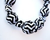 Black and White Chevron graphic modern nursing jewlery breastfeeding necklace