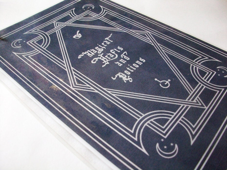 Magical Drafts and Potions Hogwarts Blank Notebook (Planner-Style)