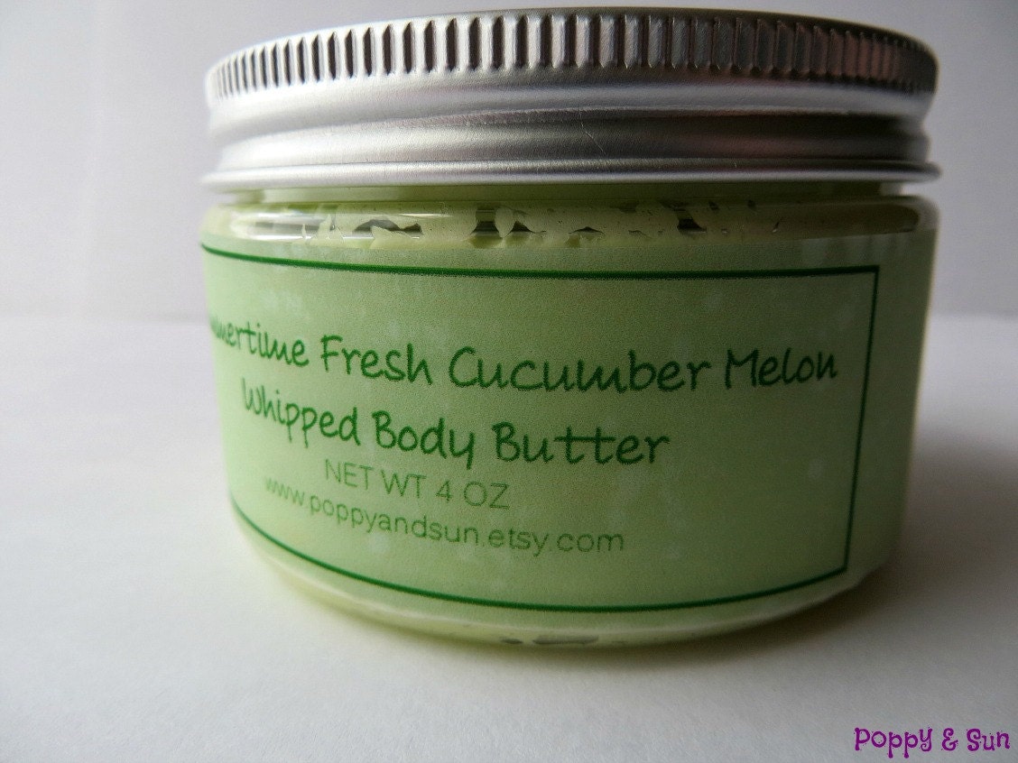 Body Butter - Cucumber Melon, Whipped Body Butter, Sweet Melon, Summer Days, Cool Breeze
