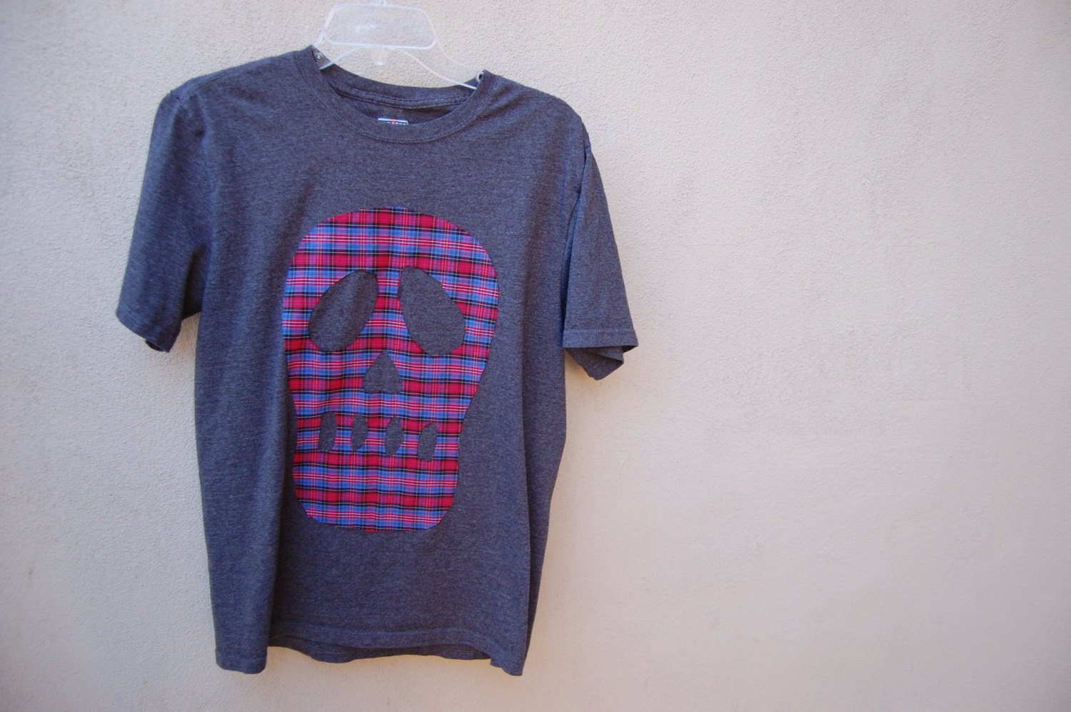 Plaid Skull Tee