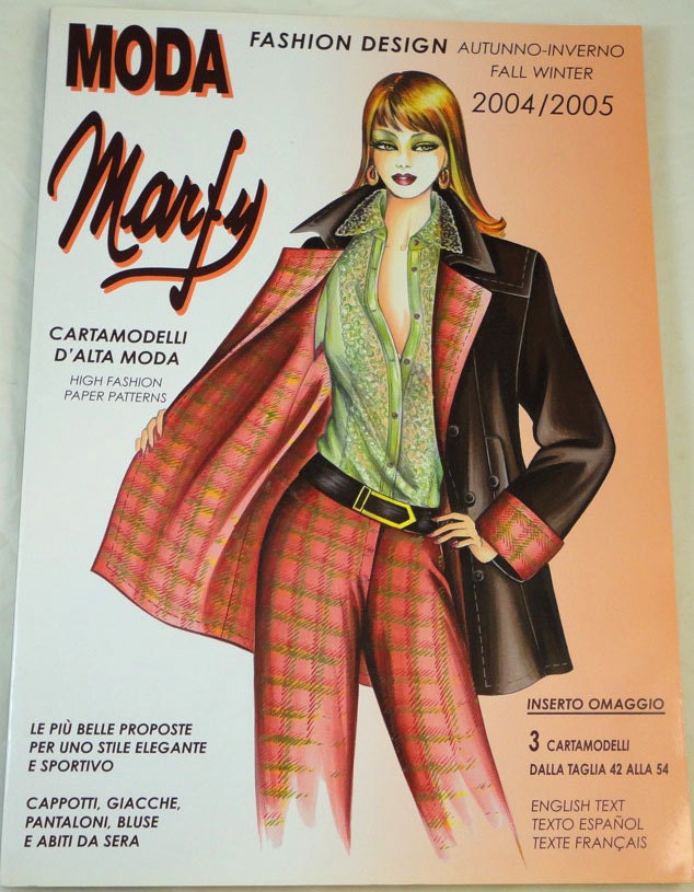 Moda Marfy Pattern Magazine Fall Winter 2004 / 2005 with pattern sheet included OOP