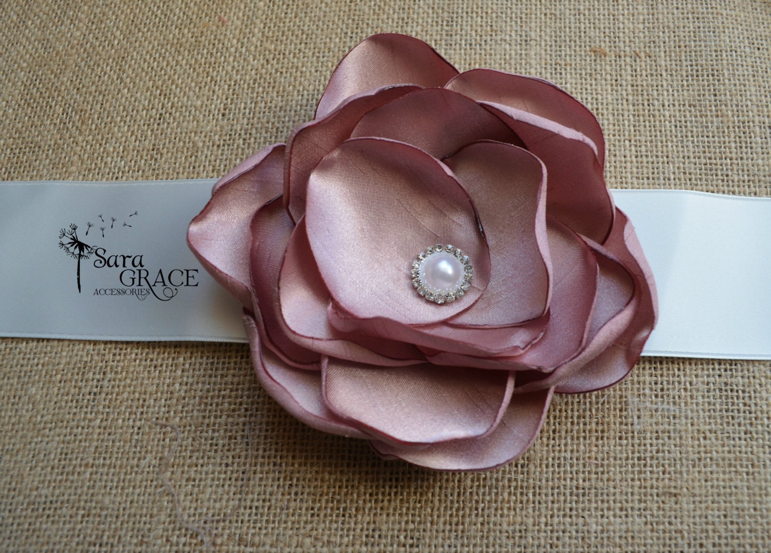 Satin Maternity or Wedding Sash - you pick the color (dusty rose, turquoise)
