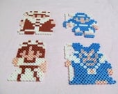 Perler Video Game Nintendo Dragon Warrior Character Magnet Wall Art Pins Set