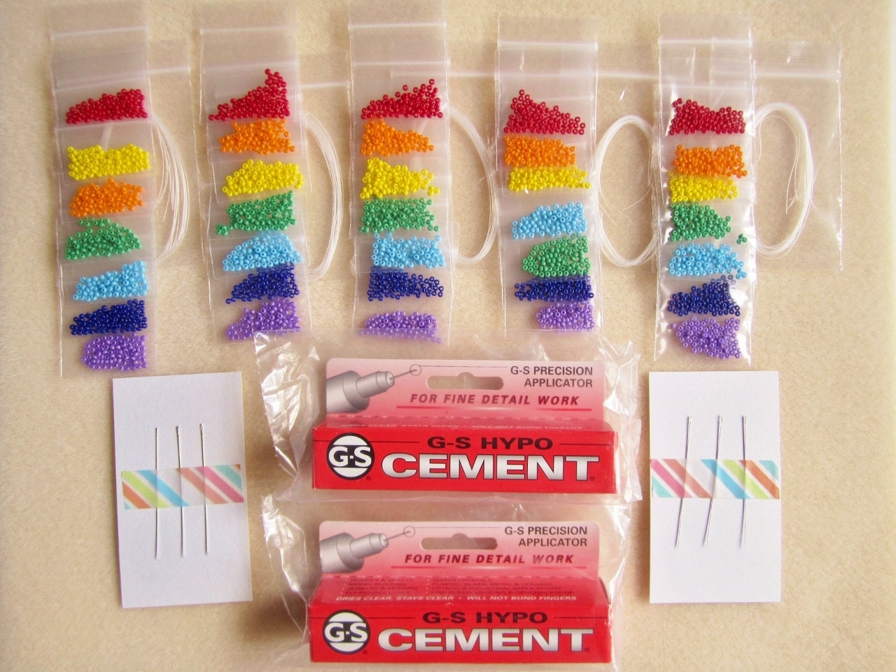 DIY Party Pack Rainbow Stacking Rings Kit-  Materials for 5 People Included