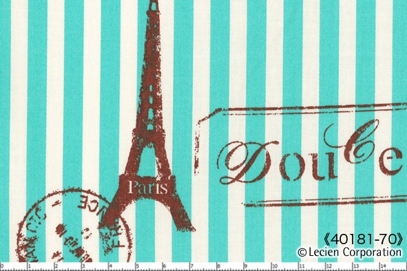 Bonheur in Aqua  from Atelier Akiko- Fat Quarter