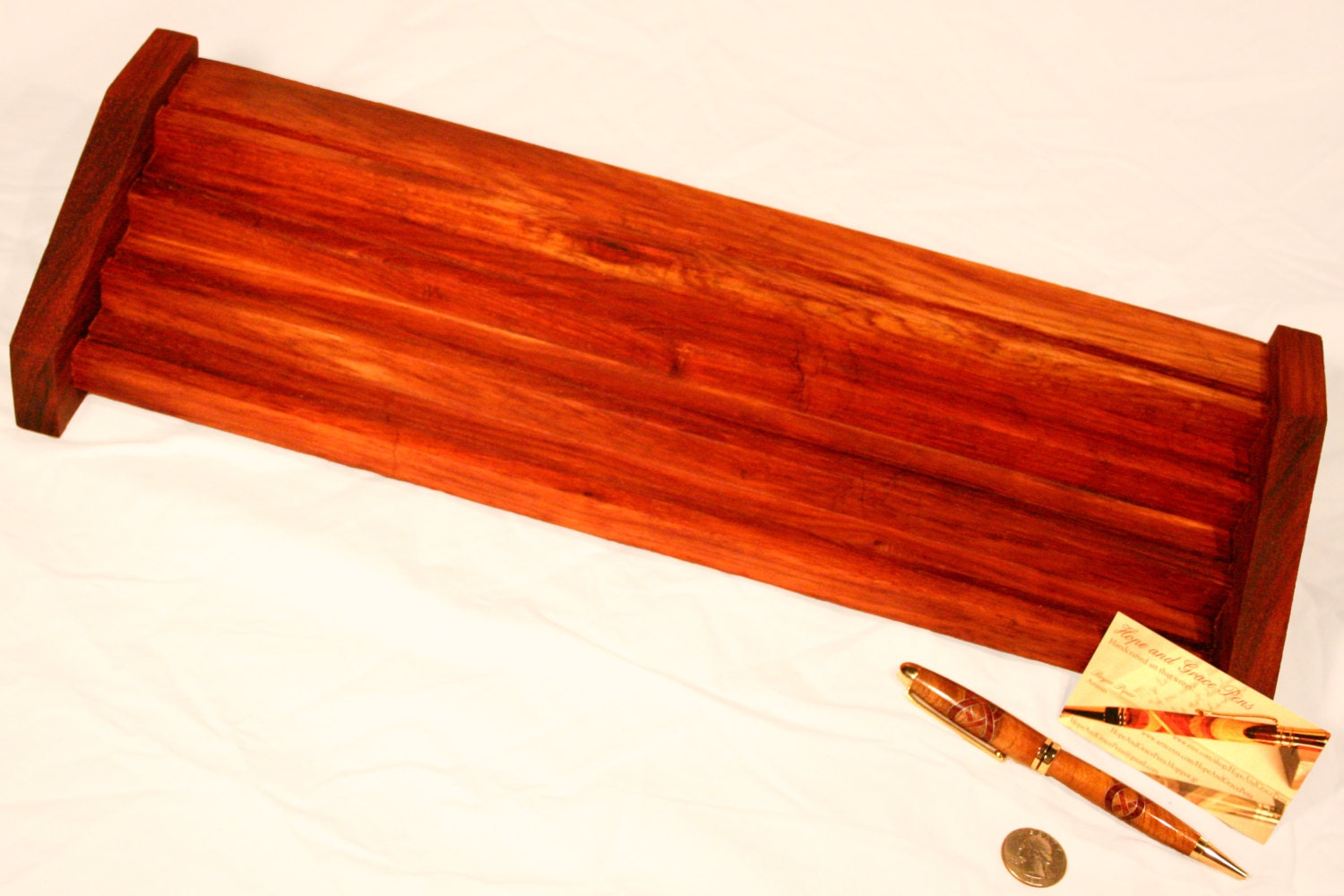 PREMIUM woods display rack for military challenge coins - Customizable