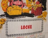 Kitchen 1977 "Locke" Calendar Bread Linen Tea Towel