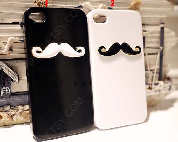 Mustache Iphone 4 4s Case Cover Couple iPhone case White iphone case Black iphone case iPhone 5 case cover iPhone cases Avantis Iphone case